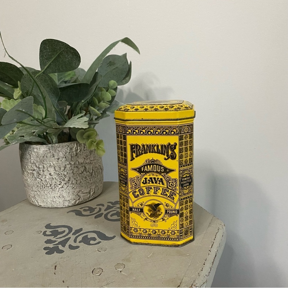 Vintage Antique Franklin's Java Coffee Tin